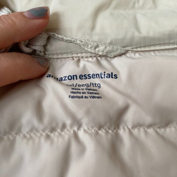 AMAZON Essentials Bnwt Beige Zip Puffer Vest Xxl - Picture 8 of 10